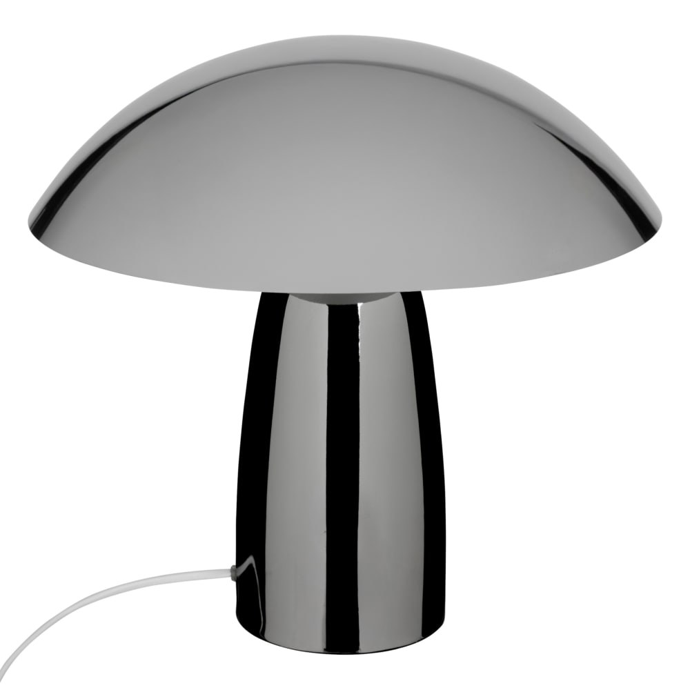 Lampe de table design champignon métal argent 36 x 36