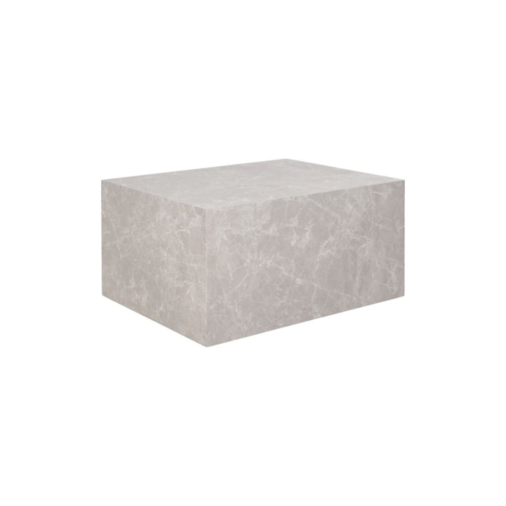 Moloo Couchtisch in beiger Marmoroptik 60 x 80 cm style modern - Holz