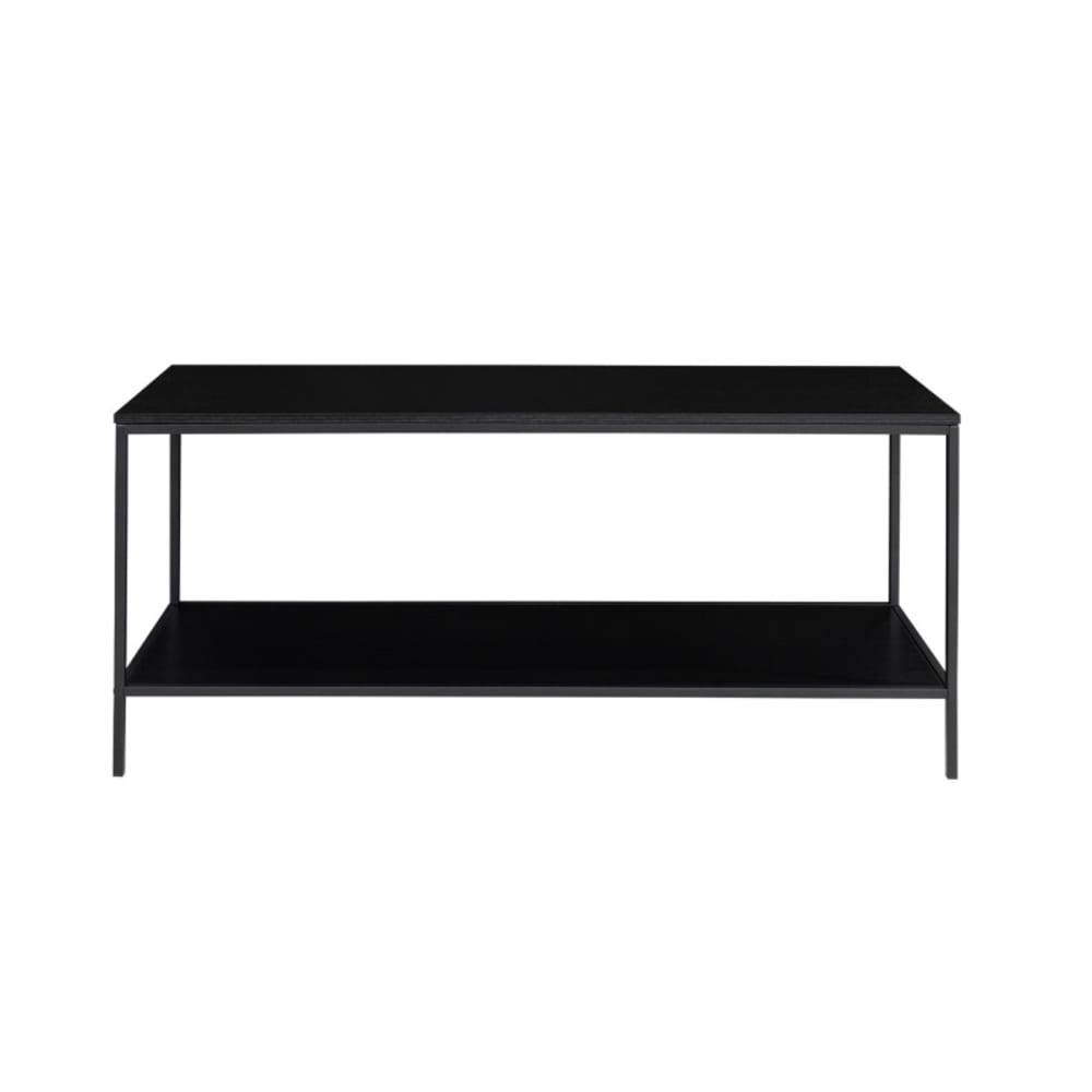 Meuble TV noir et métal 100x45 cm