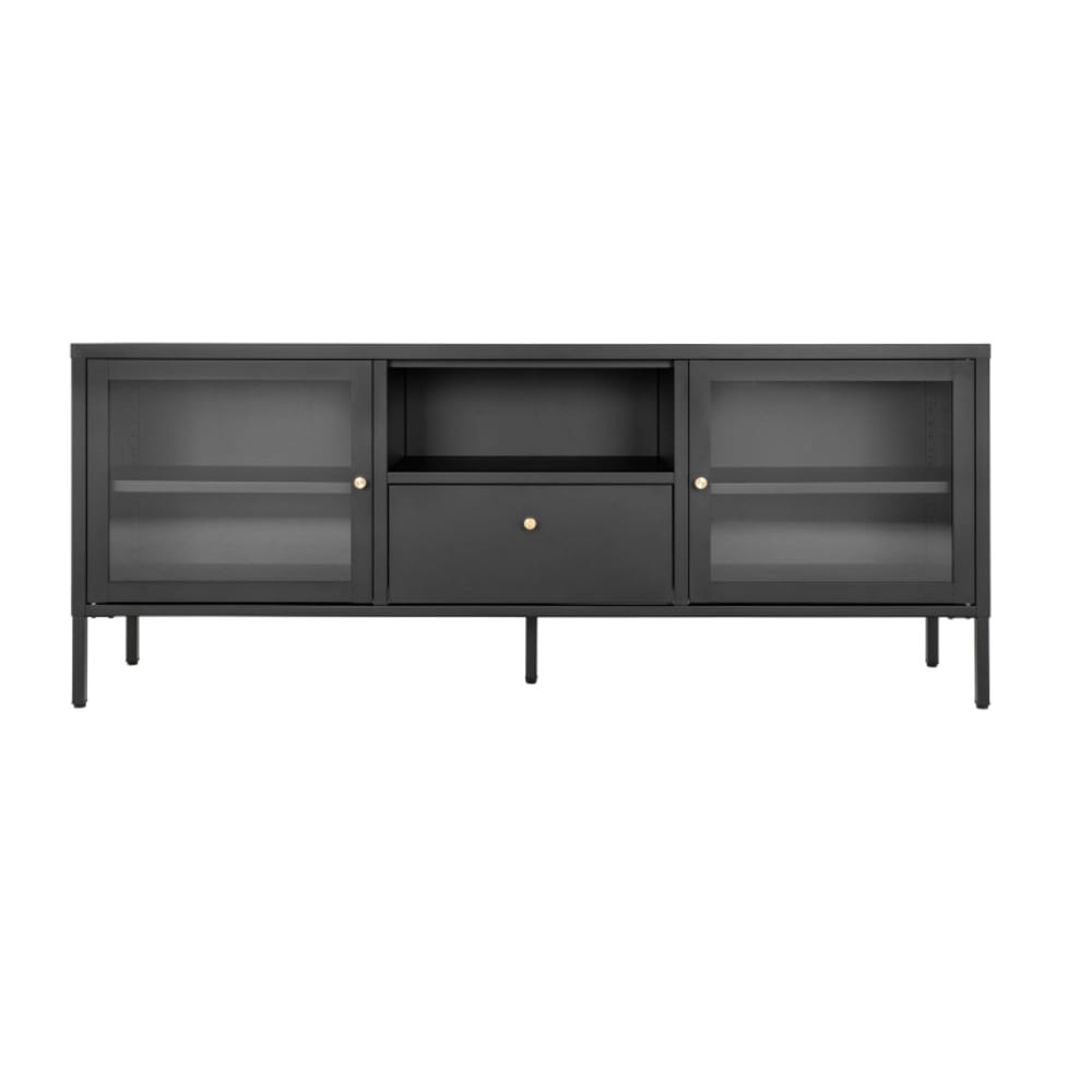 Banc tv 2 portes vitrées,