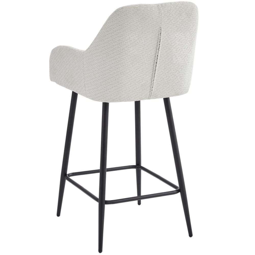 Barstuhl aus Stoff Ikon Beige (2 Stück) - Maisons Du Monde