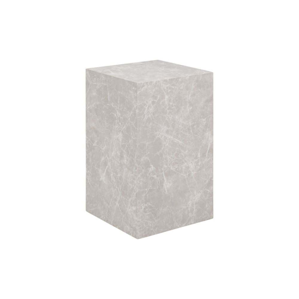 Moloo Couchtisch in beiger Marmoroptik 30 x 30 cm style modern - Holz