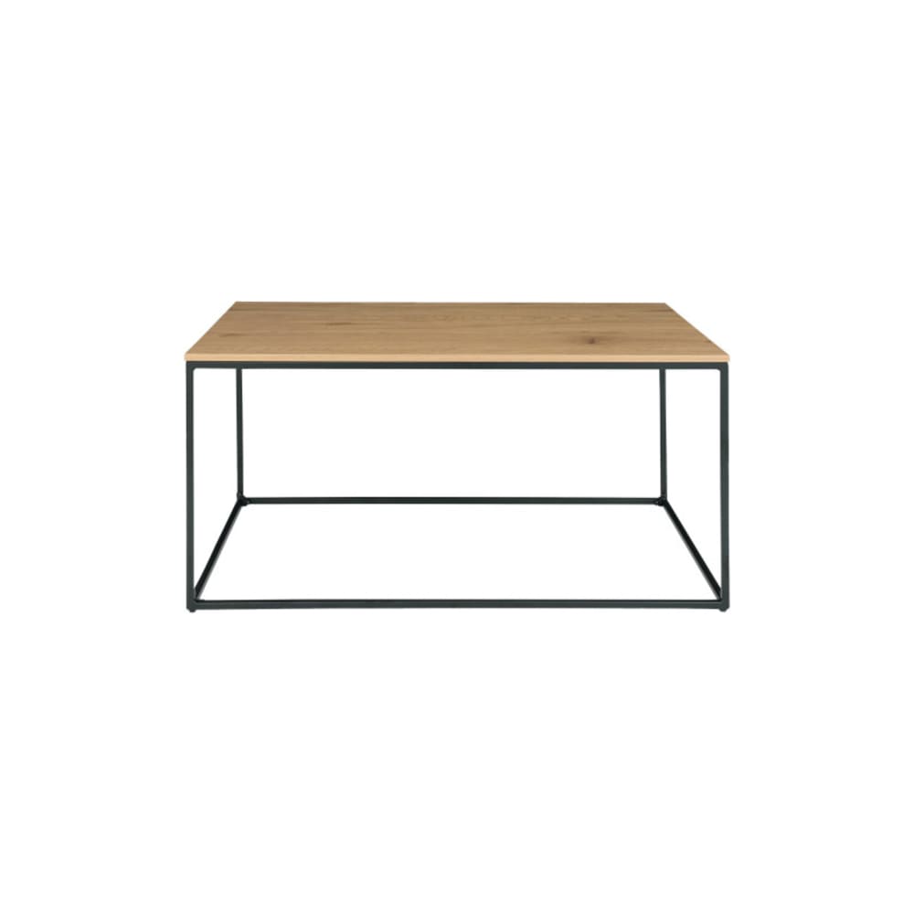 CHIC- Table basse décor chêne et métal 90x60 cm