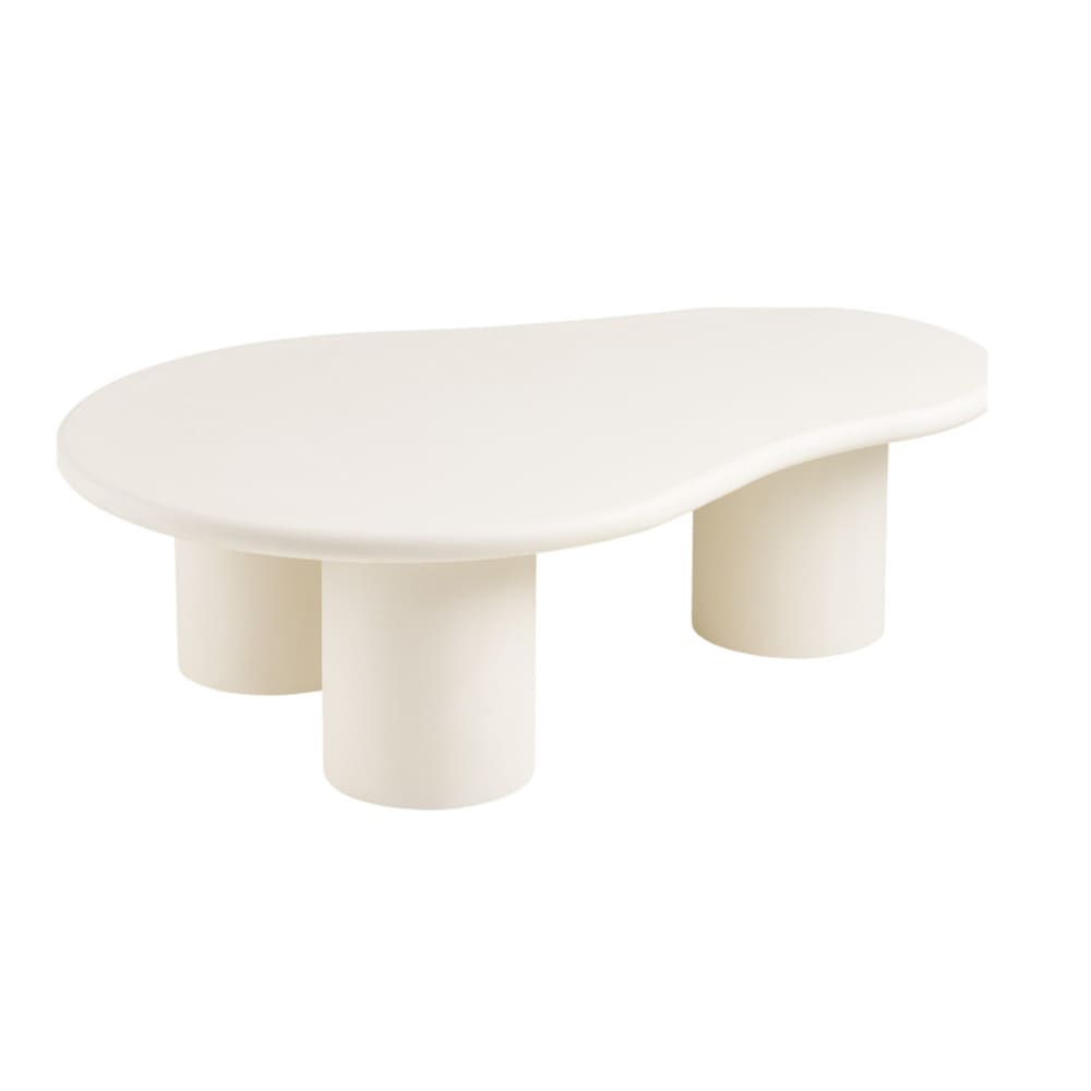 Table basse organique béton enduit 80x120 cm
