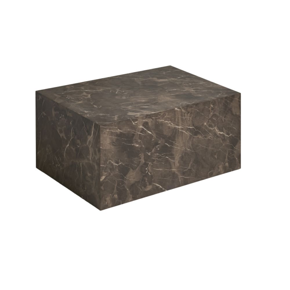 Moloo Couchtisch in brauner Marmoroptik 60 x 80 cm style modern - Holz