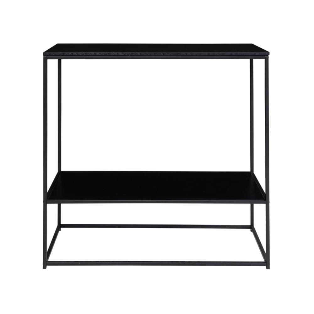 Console noire et métal 80x80 cm