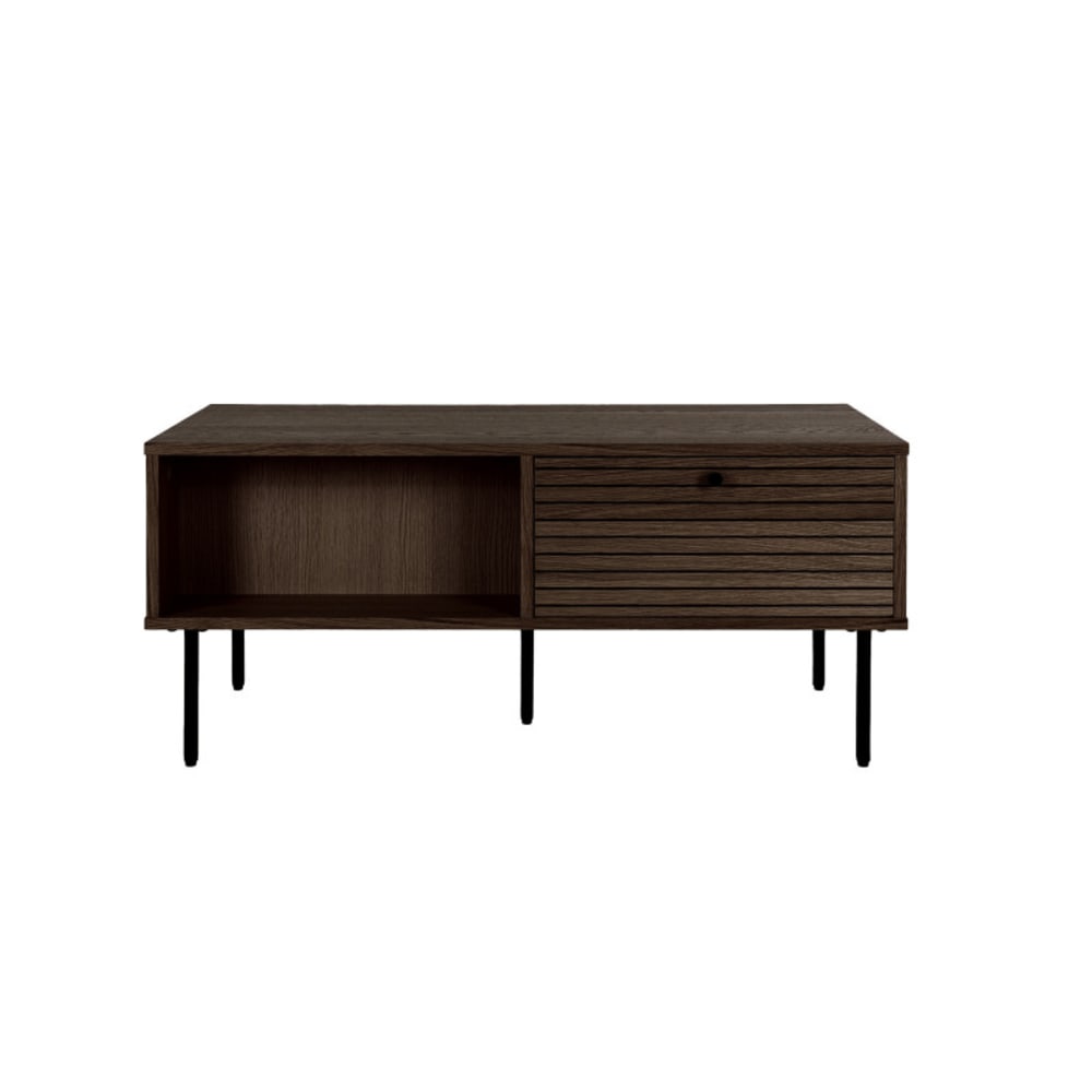 Moloo Couchtisch aus geräucherter Eiche 50 x 100 cm style modern Braun Holz