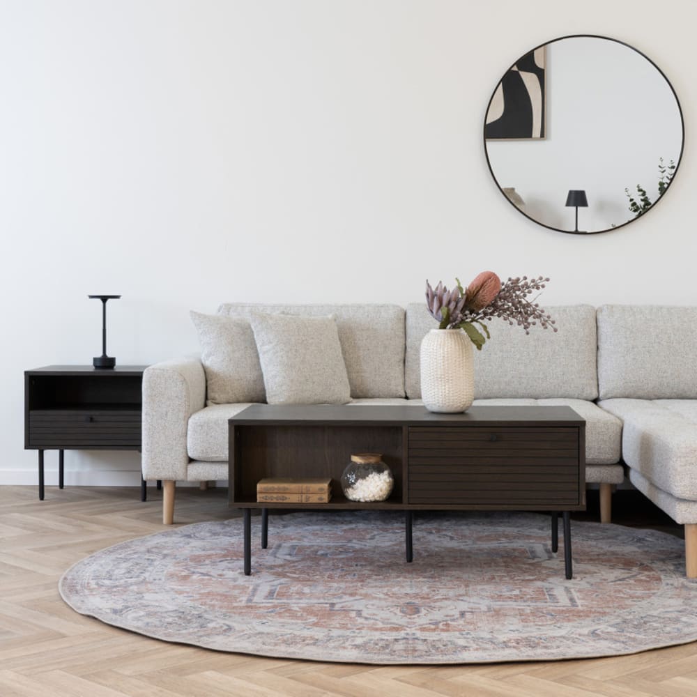 Couchtisch aus geräucherter Eiche 50 x 100 cm - Maisons Du Monde