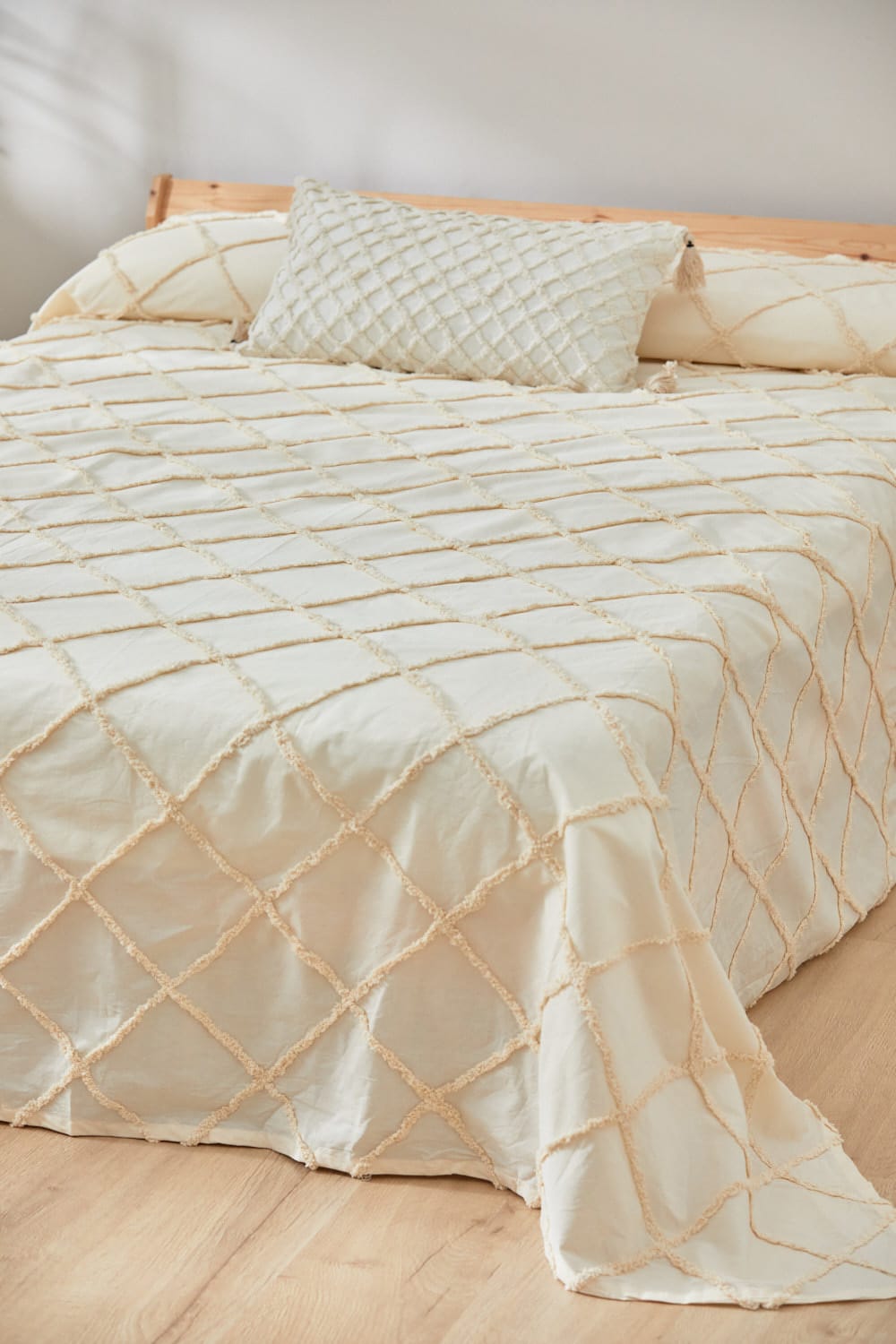 Calma House Bettdecke Weiß 180x260 für 90er Bett Weiß Baumwolle
