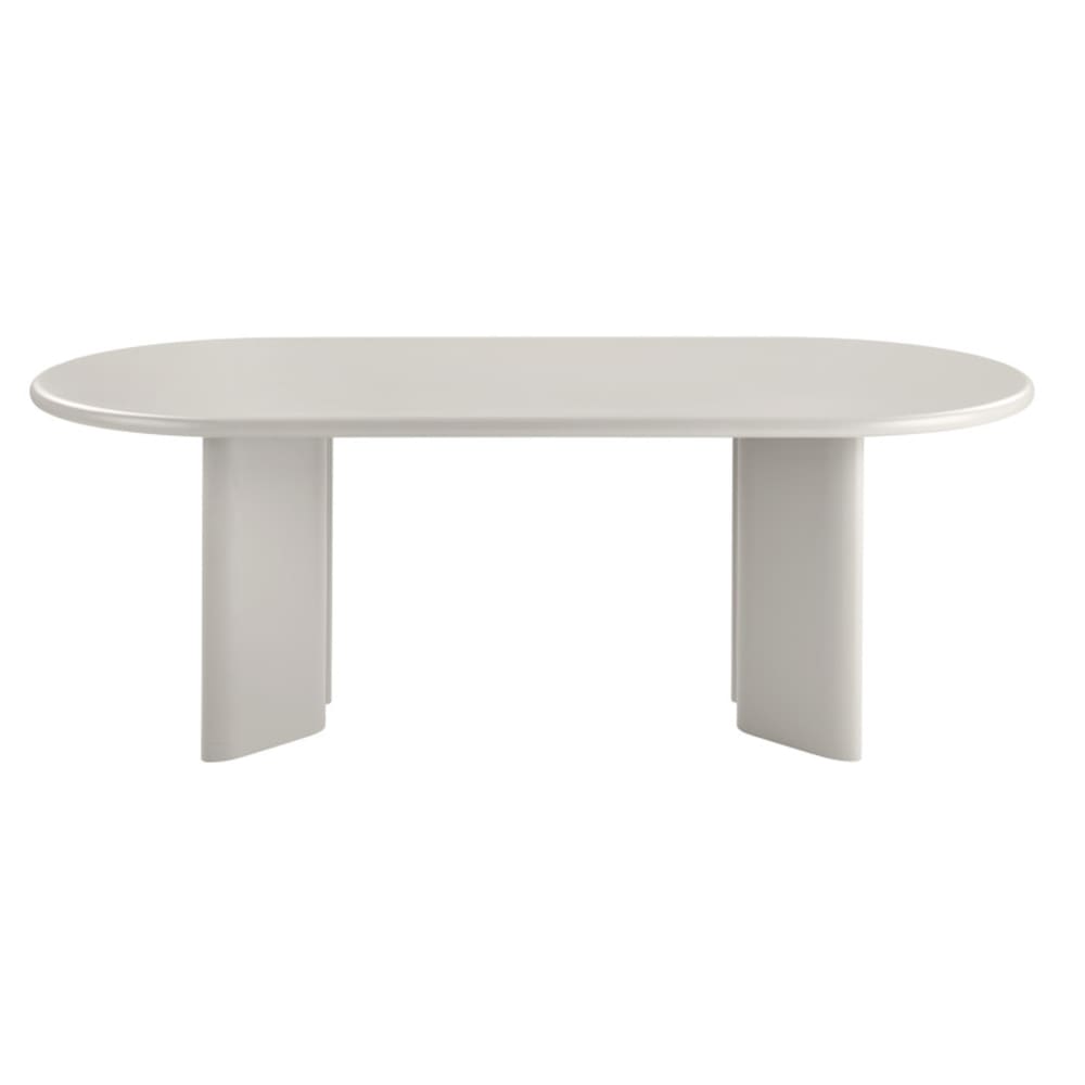 ARMOR- Table à manger ovale 8/10 personnes 220 cm, coloris sable