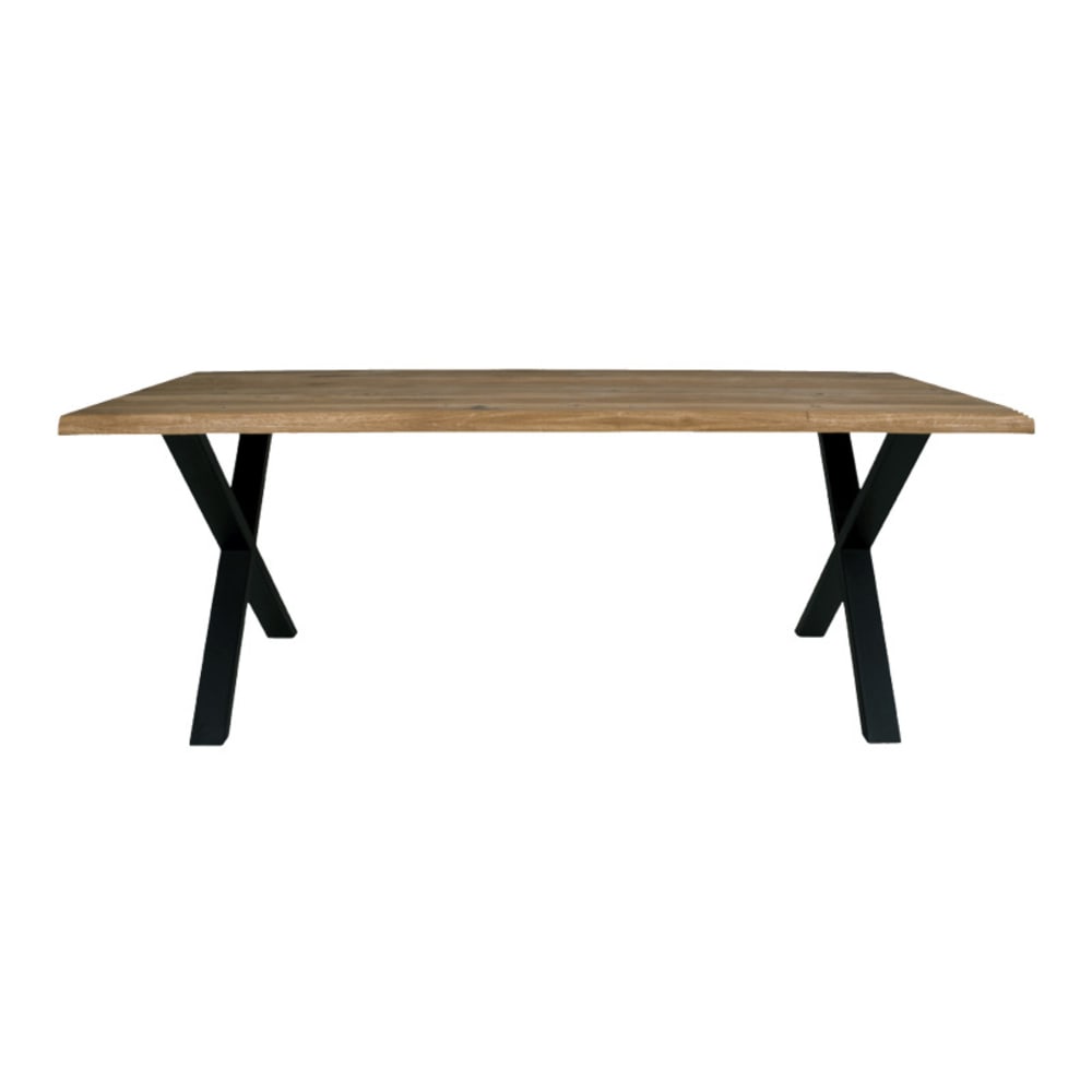 Moloo Esstisch für 6?8 Personen 200 cm massive Eiche style industrial Braun Holz