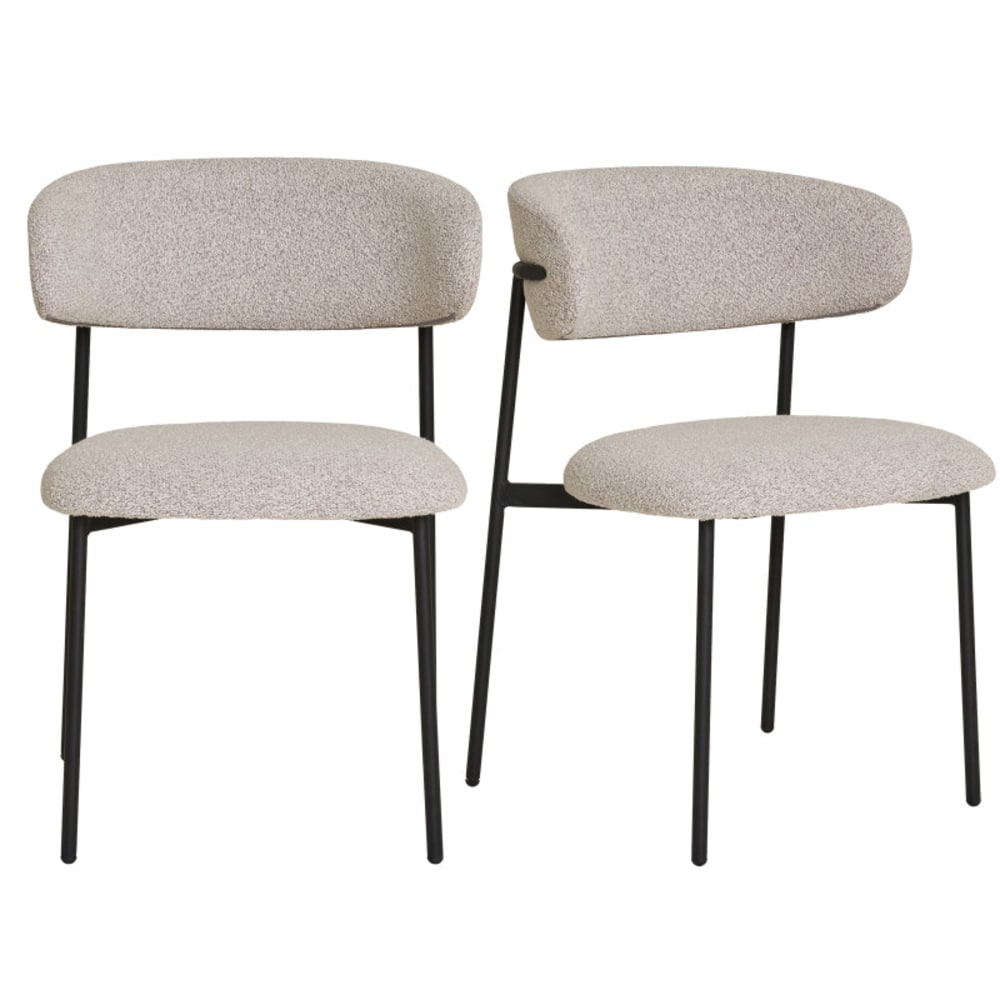 chaise en tissu texturé