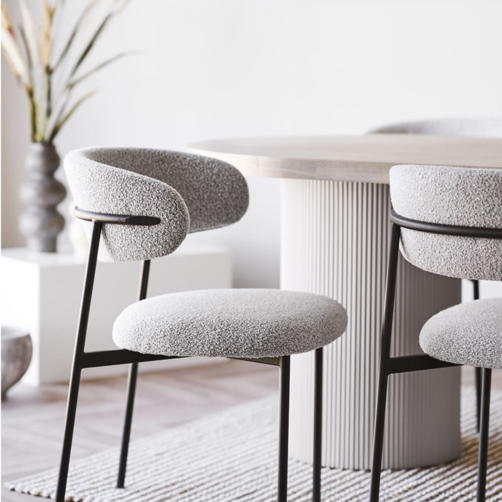 Stuhl mit sandfarbenem Stoffbezug (x2) - Maisons Du Monde