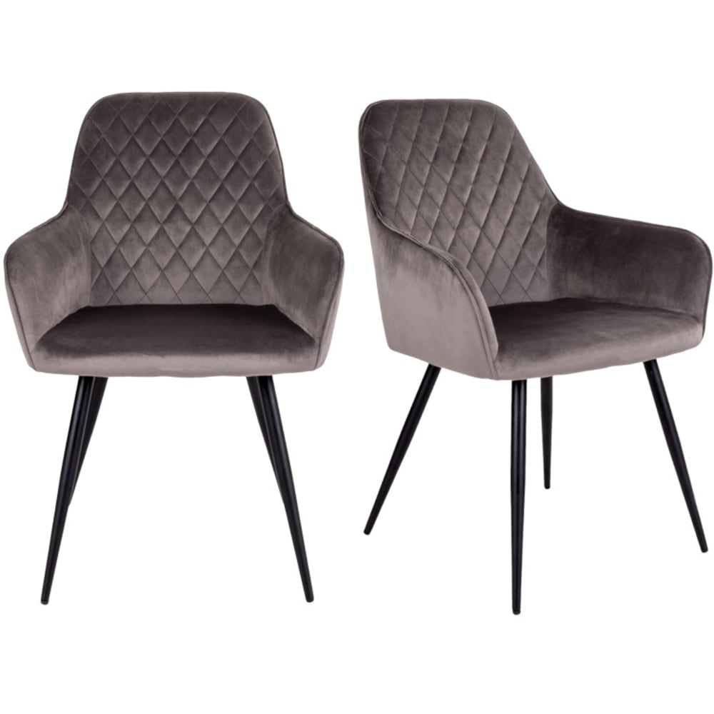 chaise en velours taupe