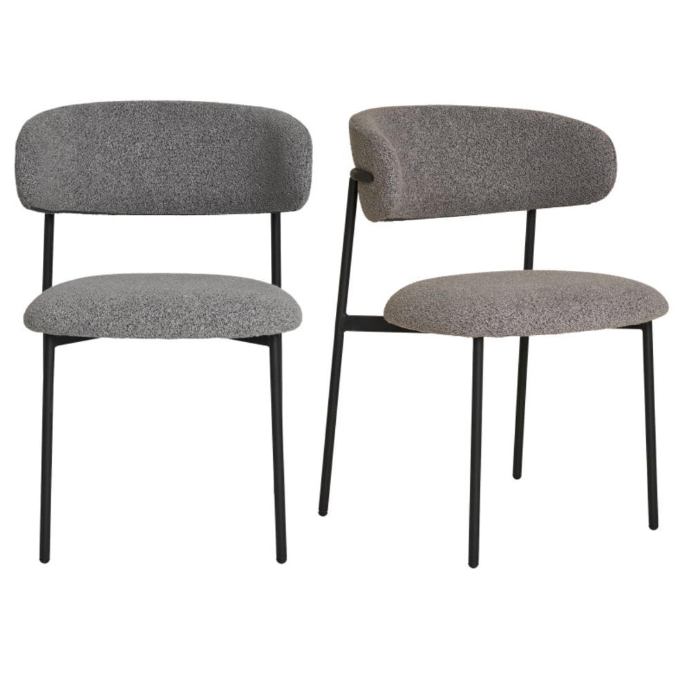chaise en tissu texturé