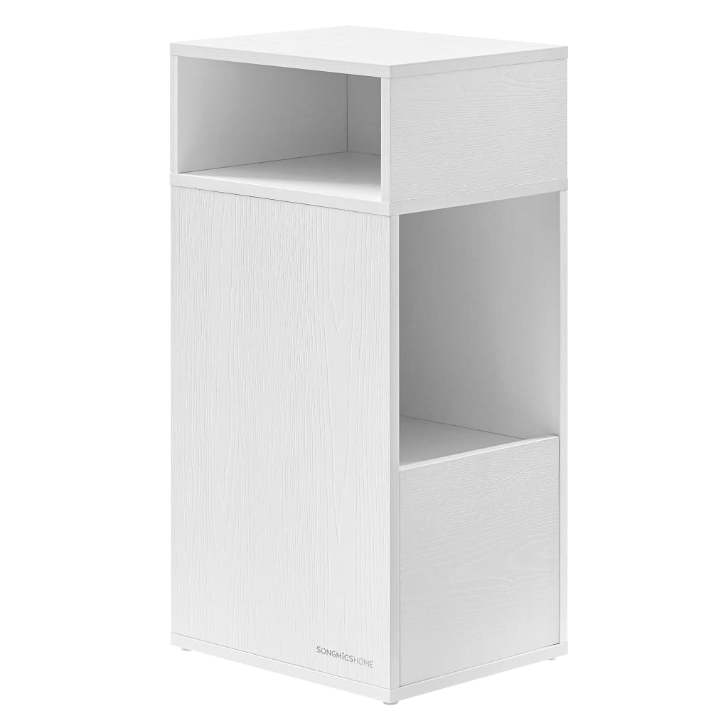 Table de chevet avec 2 compartiments et 1 tiroir 30x25x59,4 cm blanc