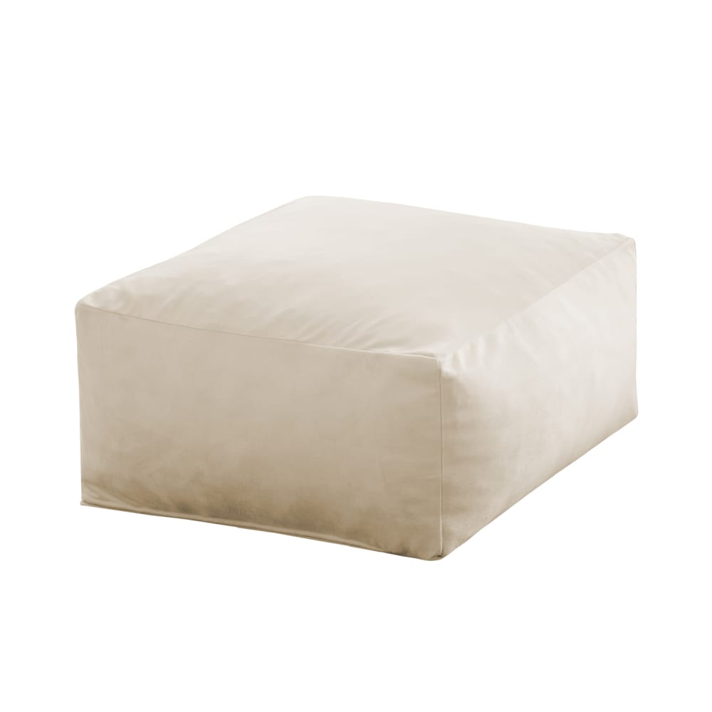 Pouf velours brut carrée