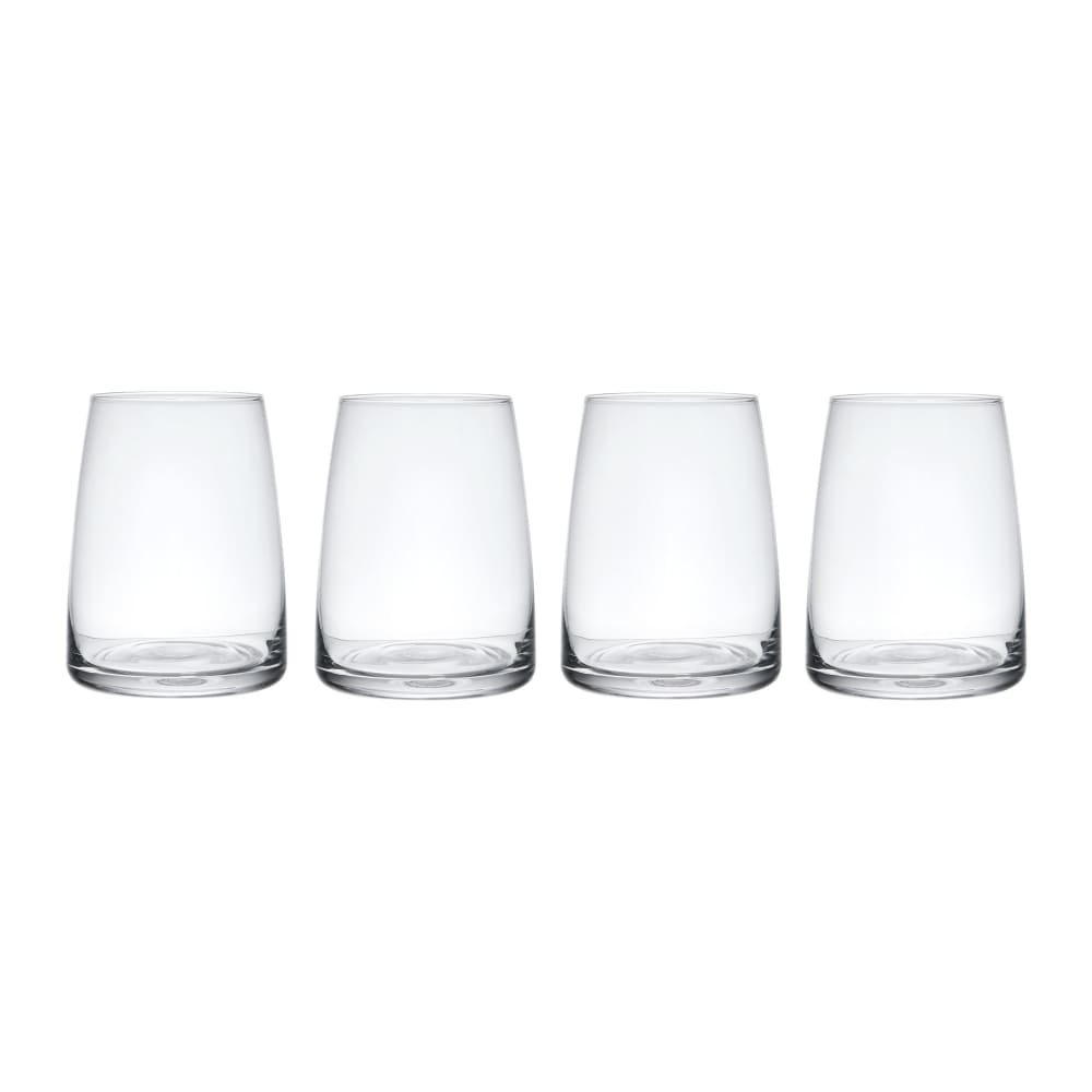 Set De 4 Verres à Vin Sans Pied Crystal Transparent 350ml