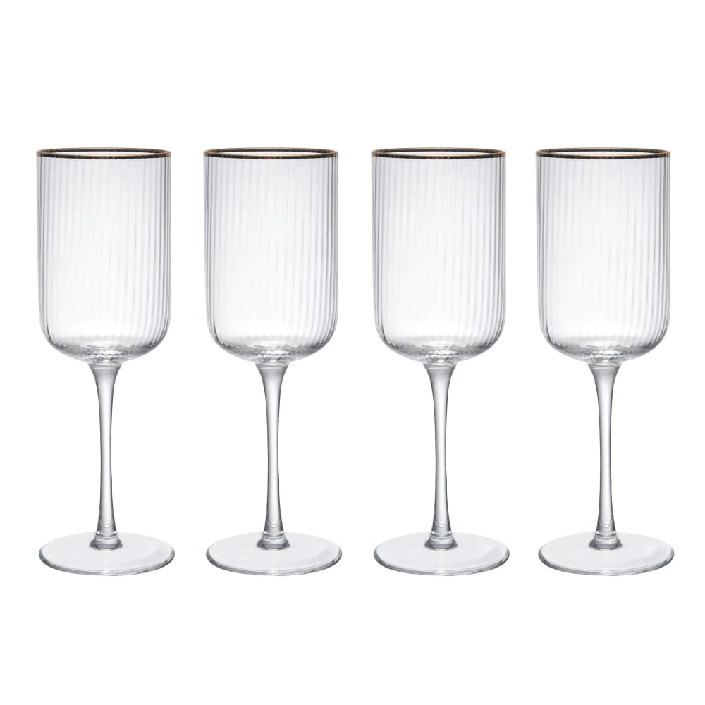 Set De 4 Verres à Vin Cristal Transparent 450ml