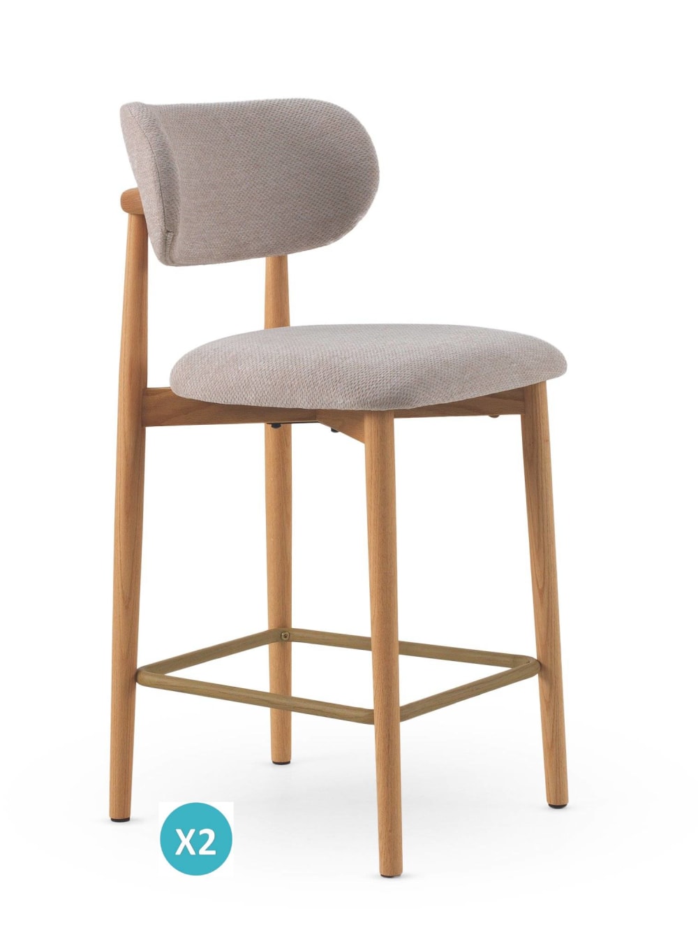 Lot de 2 tabourets avec