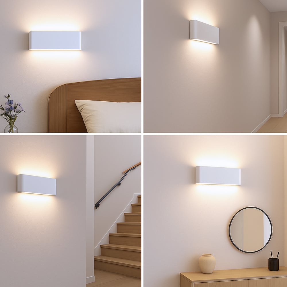 Wandleuchte mit LED 20W 2700K, Up/Down, Aluminium Weiß, IP54 -