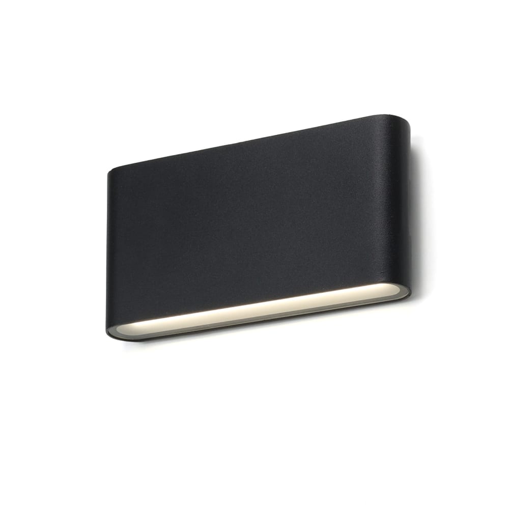 Applique LED haut/bas 12W 4000K aluminium noir IP54 175mm