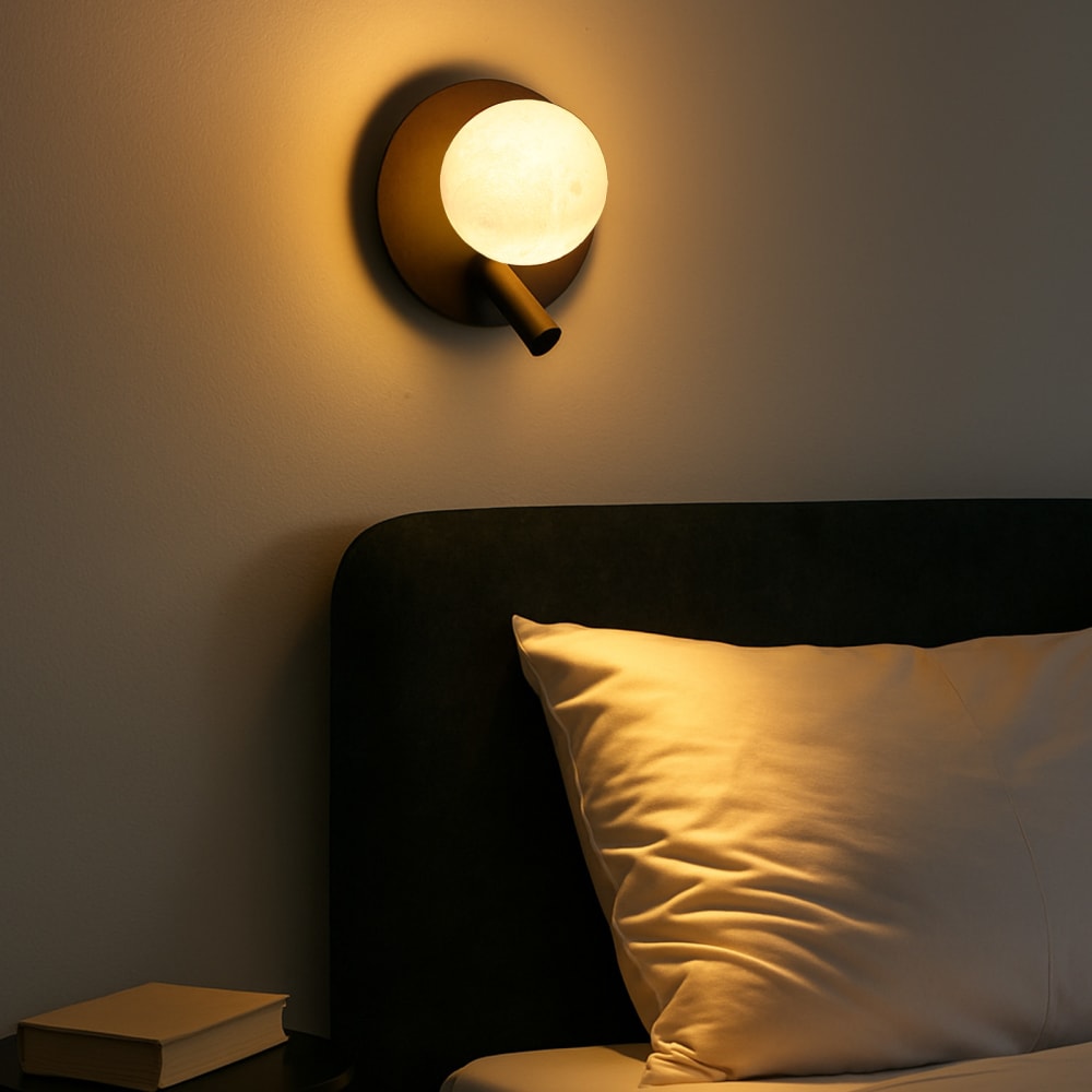 Applique LED noire métal, spot lecture 3W 18cm — vue 3