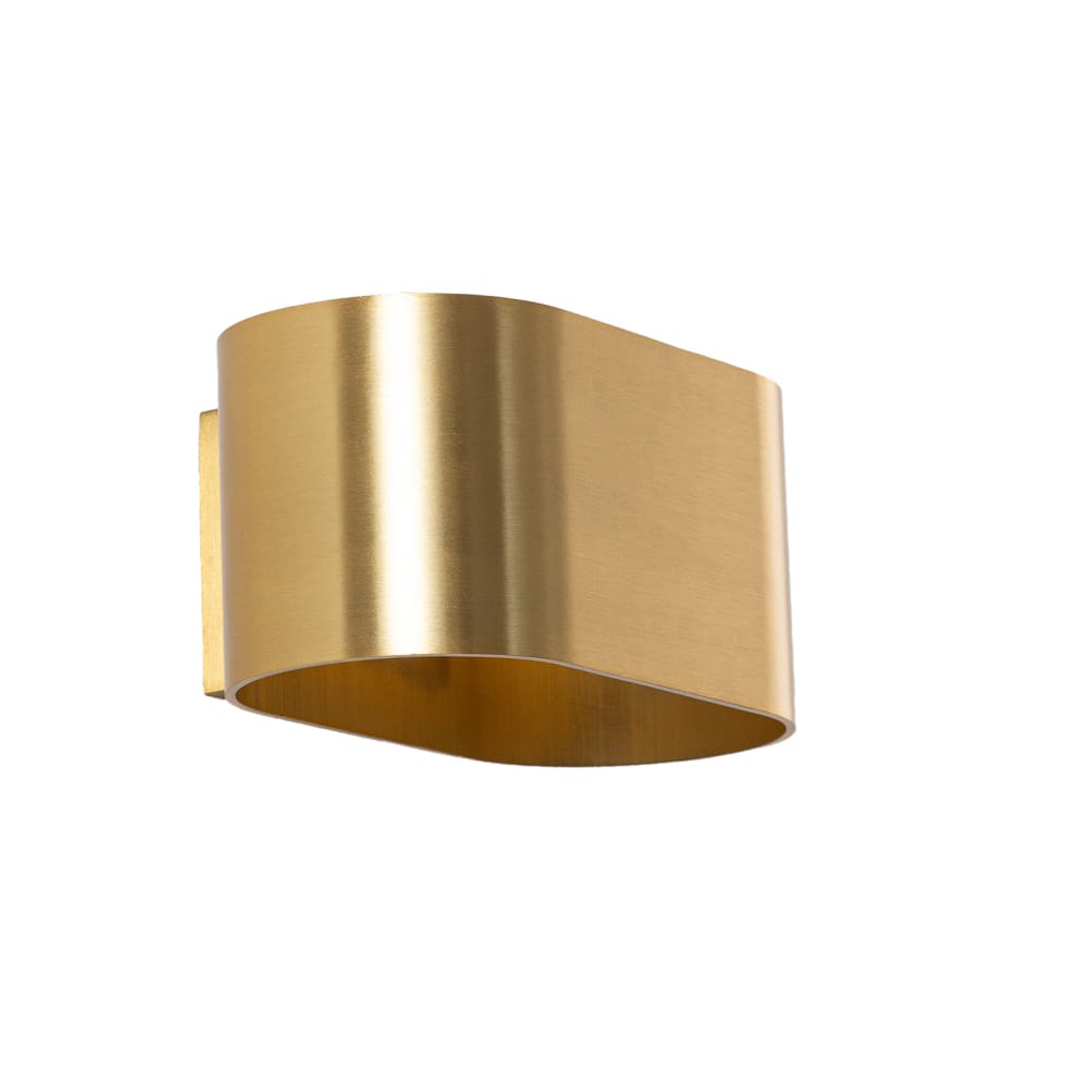 Applique murale métal doré, éclairage haut/bas, G9 165mm