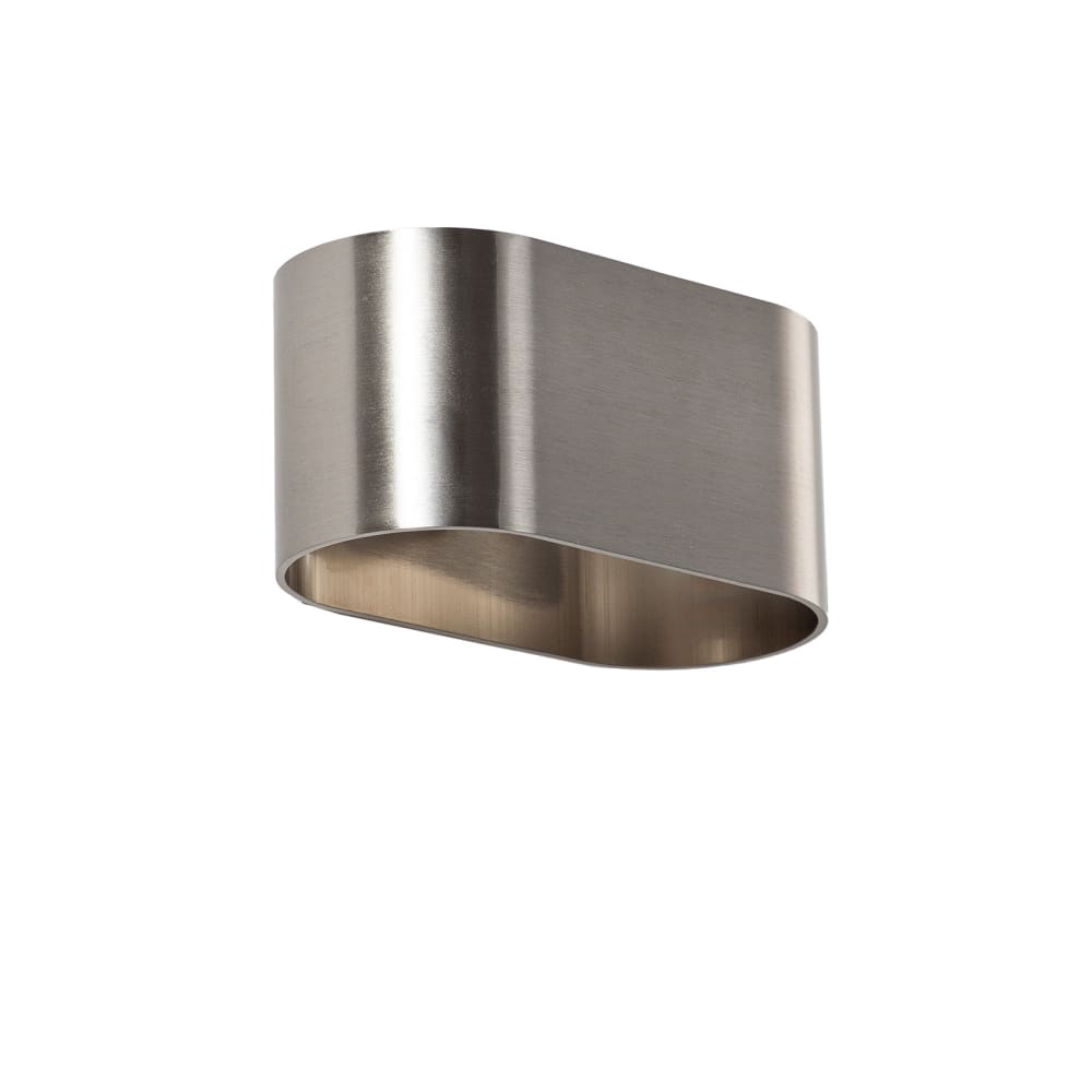 Alpinaluz Wandleuchte mit Lichtaustritt oben und unten, Nickel, G9 style modern Silber Metall