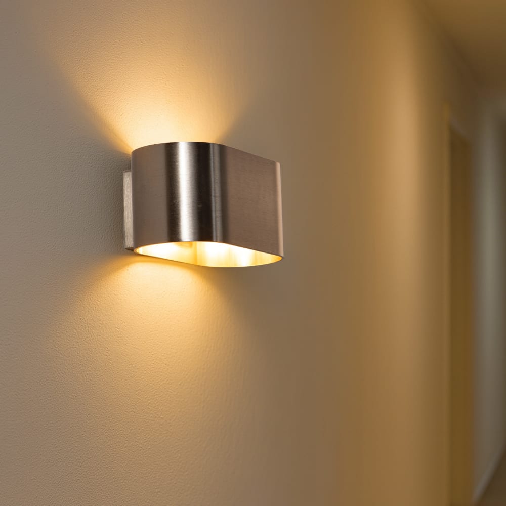 Applique murale métal nickel, haut/bas, G9 165mm — vue 3