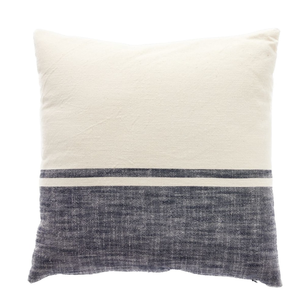 Coussin rectangulaire coton lavé 45x45 cm ecru