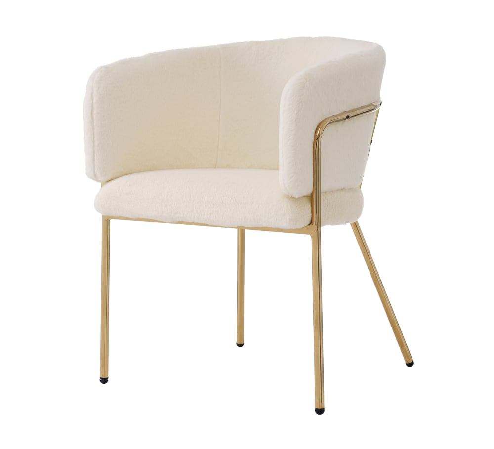 chaise en tissu bouclette