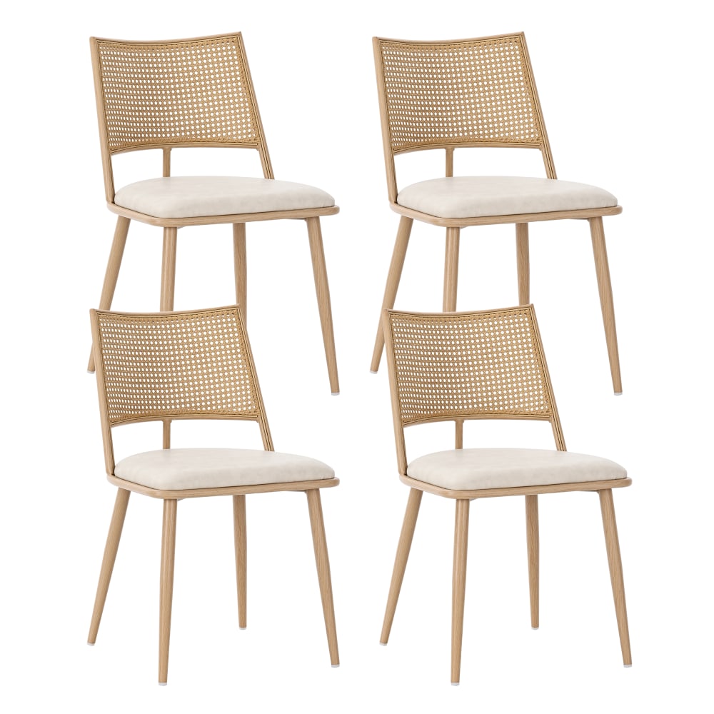 lot 4 chaises salle - bois clair