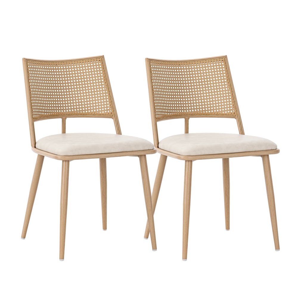 Lot 2 chaises salle - rotin