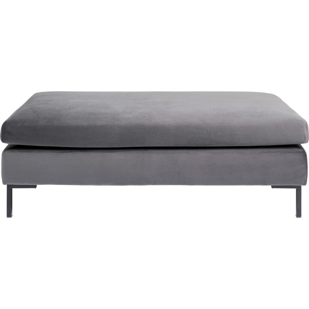 Repose-pieds en velours - noir acier