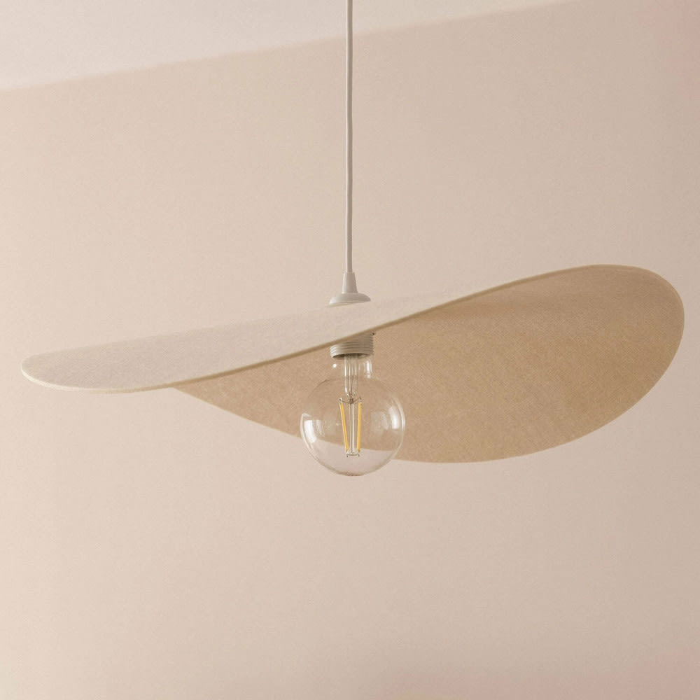 Suspension organique en feutre 60x30cm - beige — vue 4