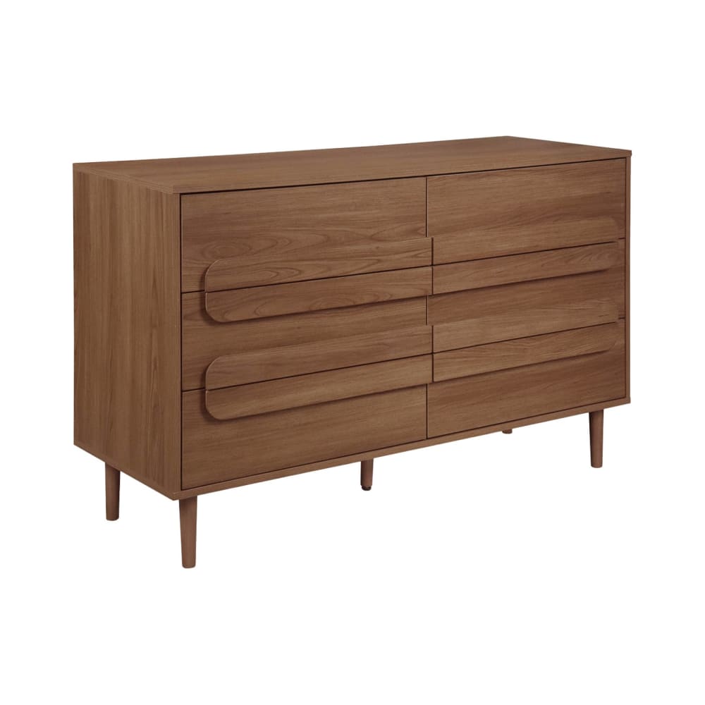 Commode vintage décor bois de noyer 6 tiroirs — Beyit
