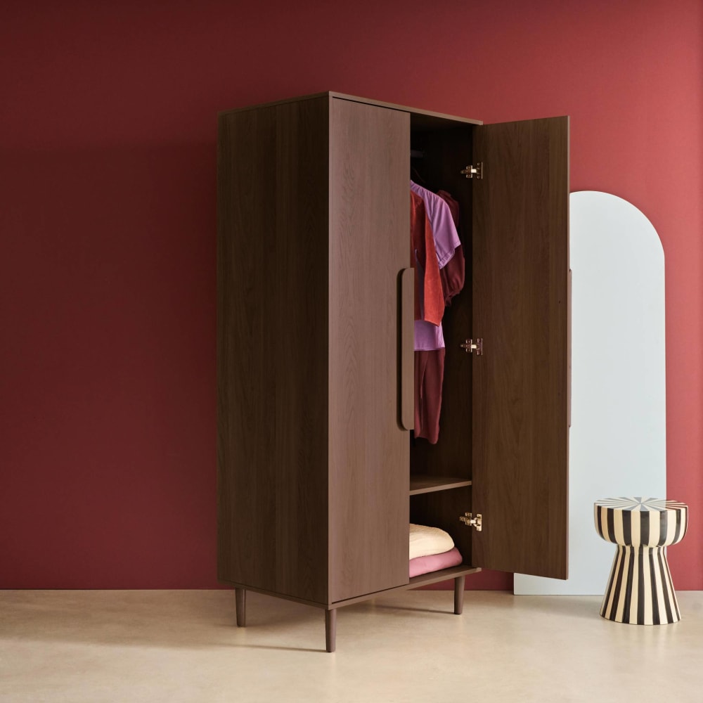 Kleiderschrank im Nussbaumlook mit 2 Türen - Maisons Du Monde