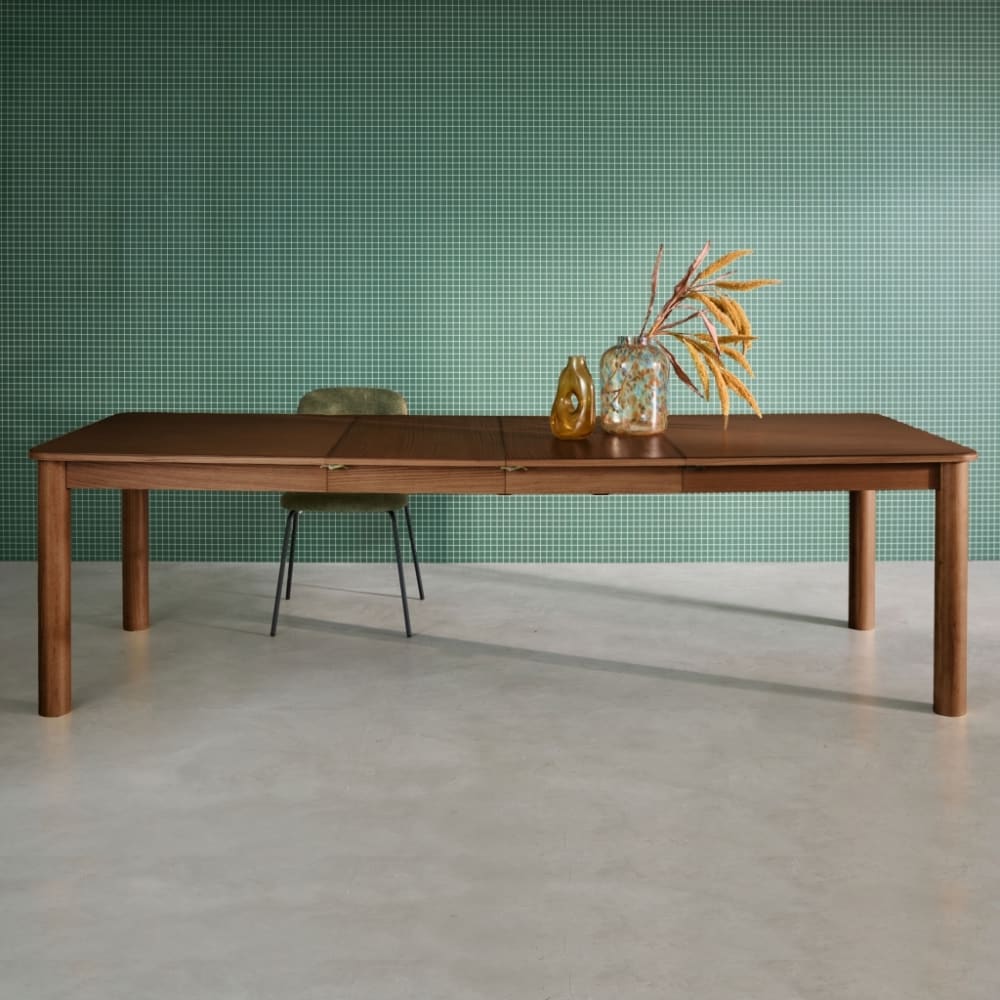 sweeek Rechteckiger Esstisch nussbaumfarben 170-270 cm style modern Braun Spanplatte