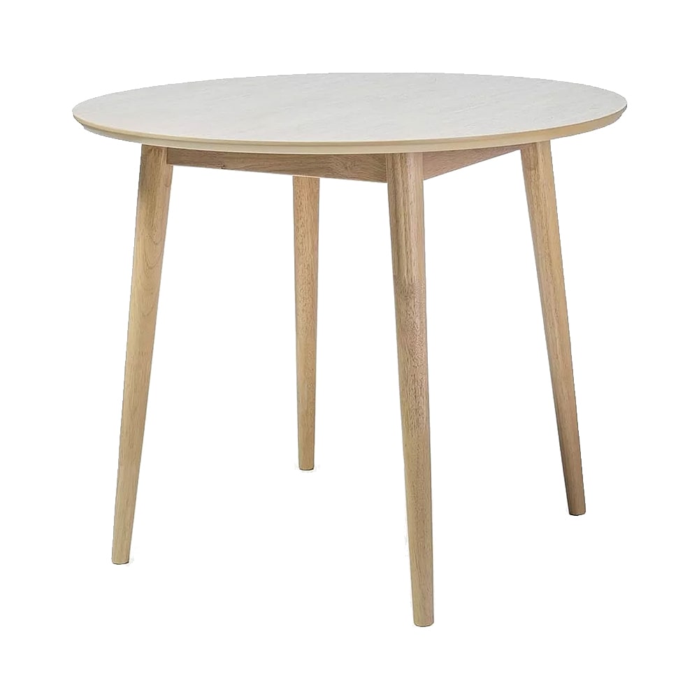 Feldmann-Wohnen Esstisch rund aus MDF, 90x90x75cm, honigeiche style modern Braun Holz