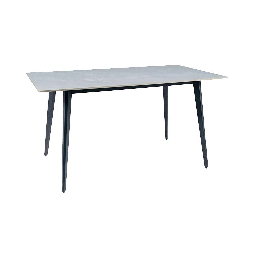 Feldmann-Wohnen Esstisch modern aus Metall, 140x80x75cm, marmor grau style modern - Metall