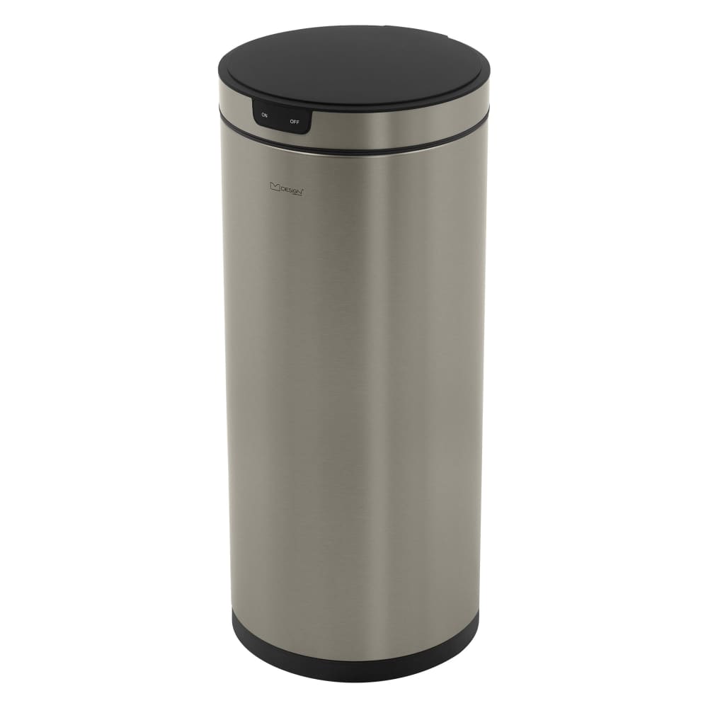 ML-Design Mülleimer mit Sensor 40L rund aus Edelstahl, Silber, Automatisch Silber Edelstahl