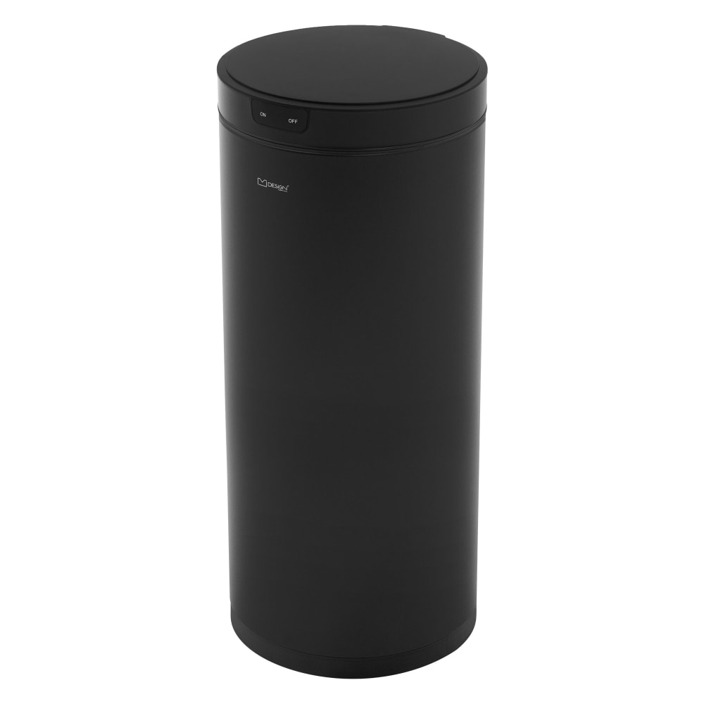 ML-Design Mülleimer mit Sensor 40L rund aus Stahl Schwarz matt Automatisch Schwarz Edelstahl