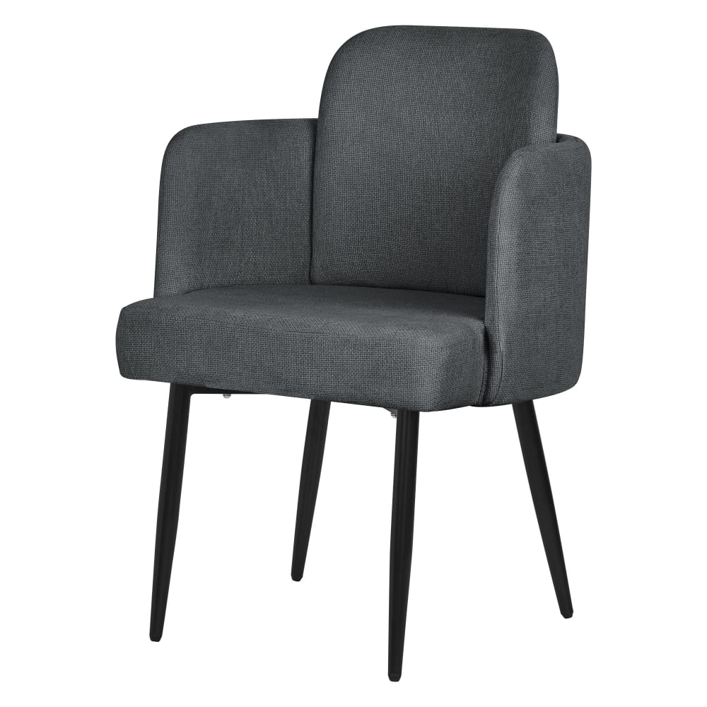 ML-Design Esszimmerstuhl Anthrazit mit Stoffbezug, Rückenlehne, Rattan-Optik Grau Pes - Polyester