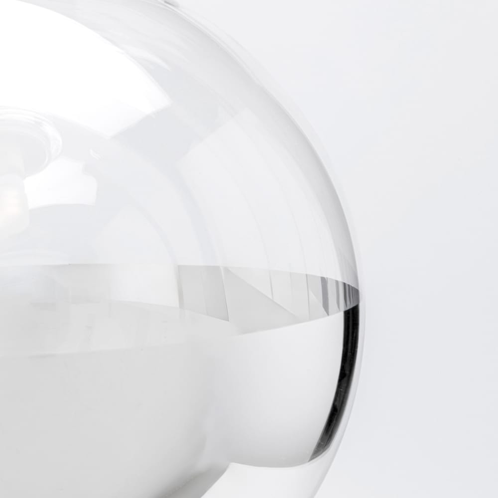 Lampe en verre et acier noir — vue 4