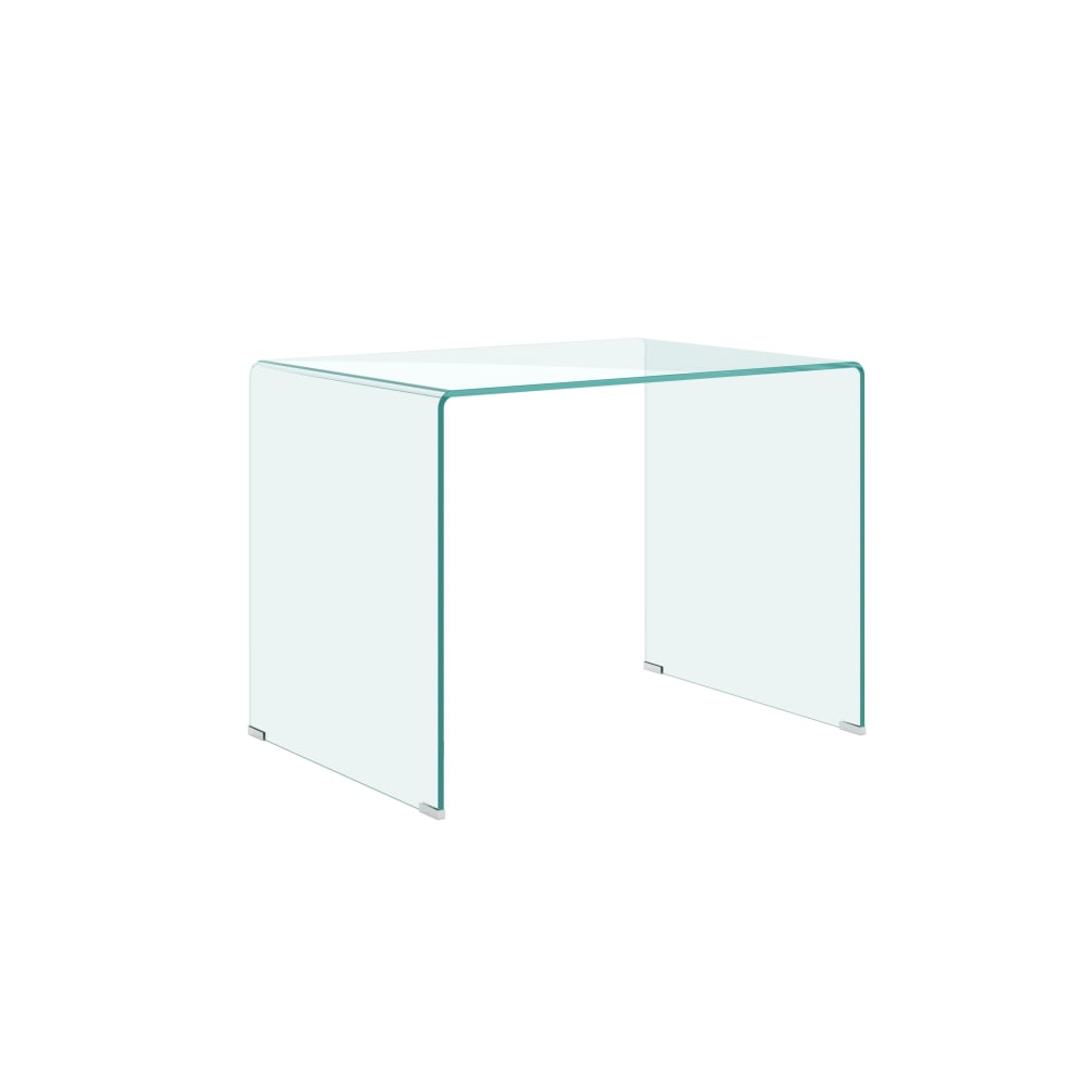 bureau en verre courbe