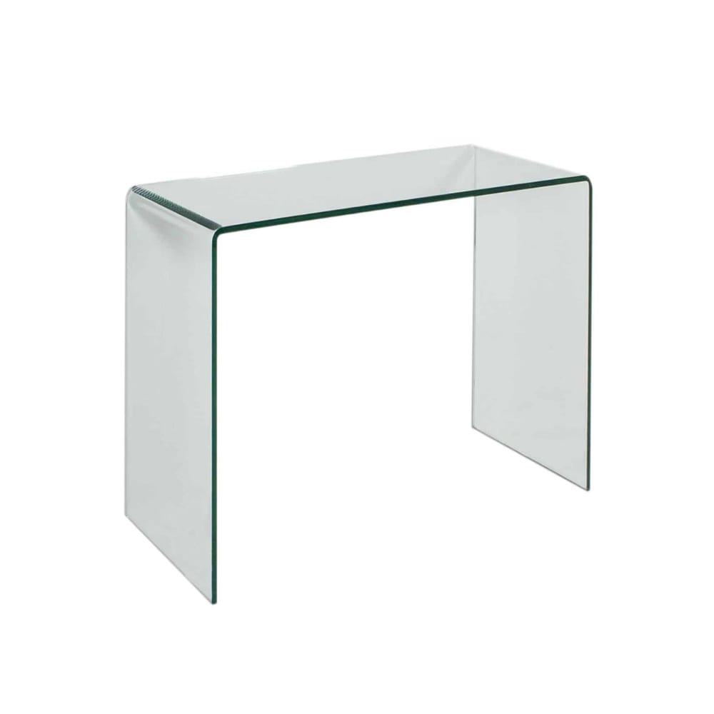 Console en verre courbe 80x40x80 cm