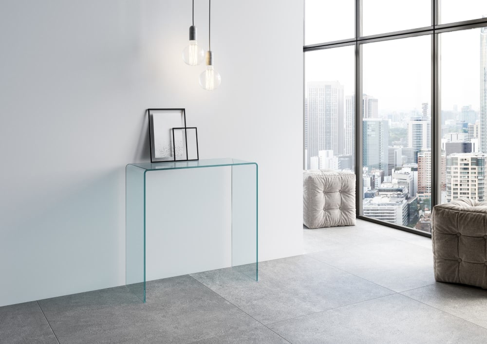Konsolentisch aus gebogenem Glas 80x40x80 cm - Maisons Du Monde