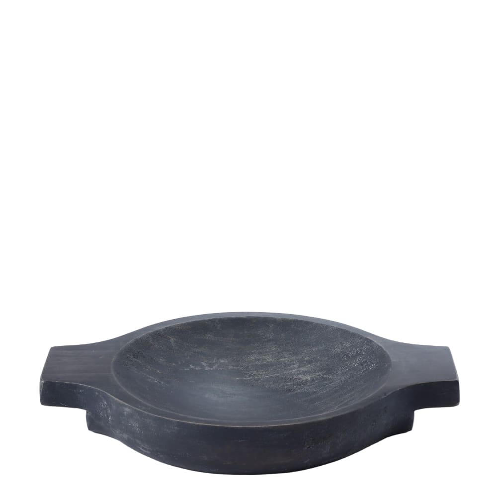 Plateau décoratif rond noir l40 Plateau décoratif rond noir l40