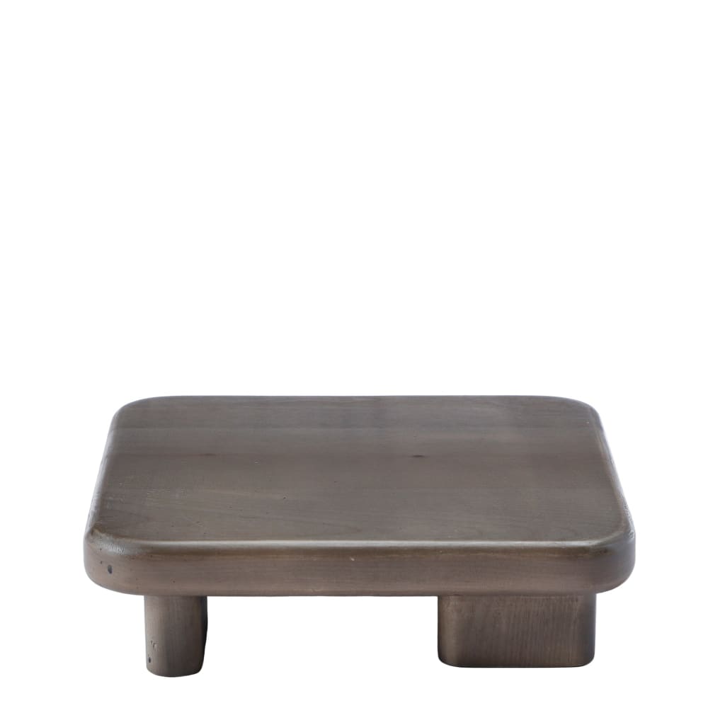 Plateau décoratif carré sur pieds marron l24 Plateau décoratif carré sur pieds marron l24